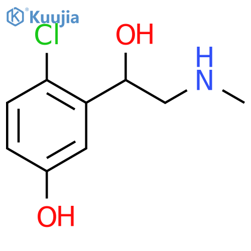 4-chloro-3-1-hydroxy-2-(methylamino)ethylphenol structure