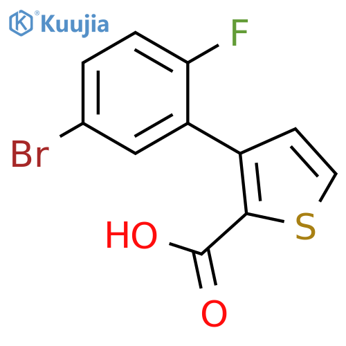 3-(5-bromo-2-fluorophenyl)thiophene-2-carboxylic acid structure