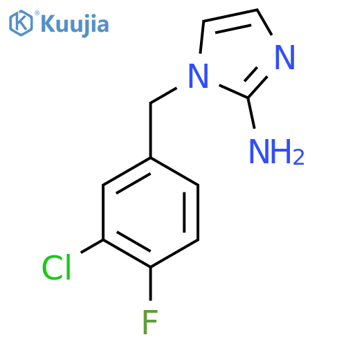1-(3-chloro-4-fluorophenyl)methyl-1H-imidazol-2-amine structure