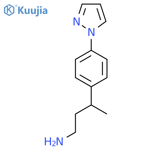 3-4-(1H-pyrazol-1-yl)phenylbutan-1-amine structure