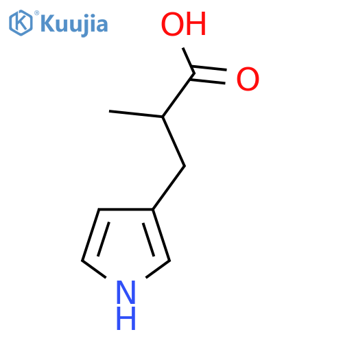 2-methyl-3-(1H-pyrrol-3-yl)propanoic acid structure