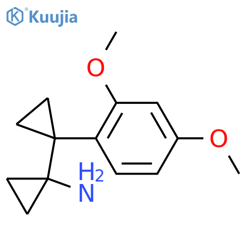 1-1-(2,4-dimethoxyphenyl)cyclopropylcyclopropan-1-amine structure
