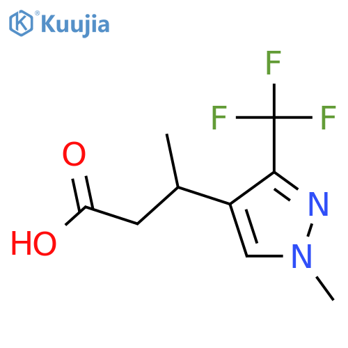 3-1-methyl-3-(trifluoromethyl)-1H-pyrazol-4-ylbutanoic acid structure