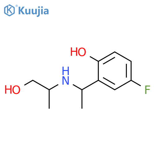 4-fluoro-2-{1-(1-hydroxypropan-2-yl)aminoethyl}phenol structure
