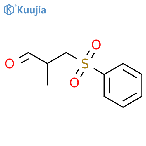 Propanal, 2-methyl-3-(phenylsulfonyl)-, (±)- structure