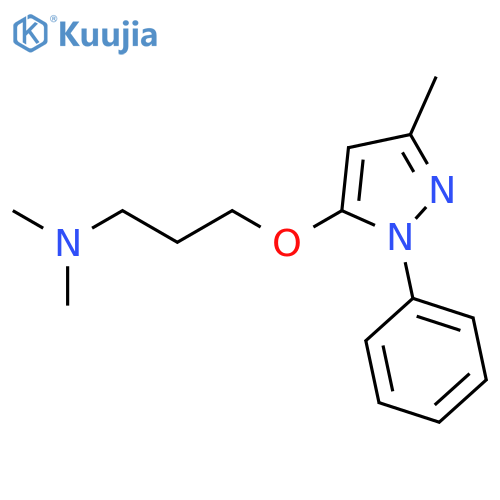 1-Propanamine,N,N-dimethyl-3-[(3-methyl-1-phenyl-1H-pyrazol-5-yl)oxy]- structure