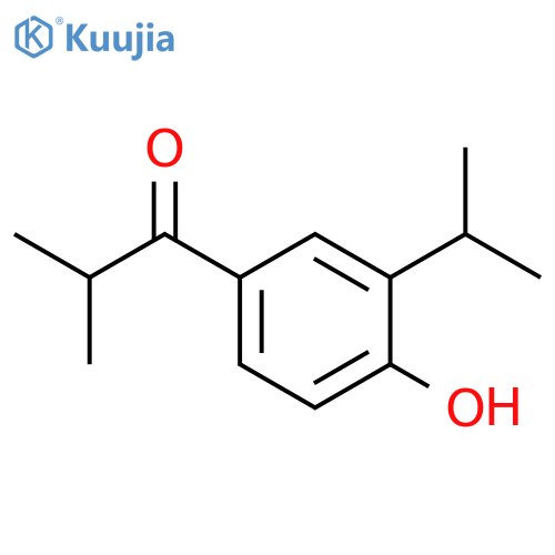 1-4-hydroxy-3-(propan-2-yl)phenyl-2-methylpropan-1-one structure