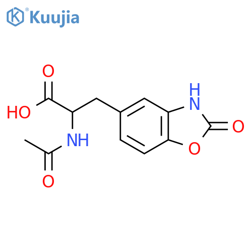 2-Acetamido-3-(2-oxo-2,3-dihydro-1,3-benzoxazol-5-yl)propanoic acid structure