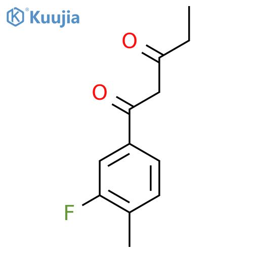 1-(3-Fluoro-4-methylphenyl)pentane-1,3-dione structure
