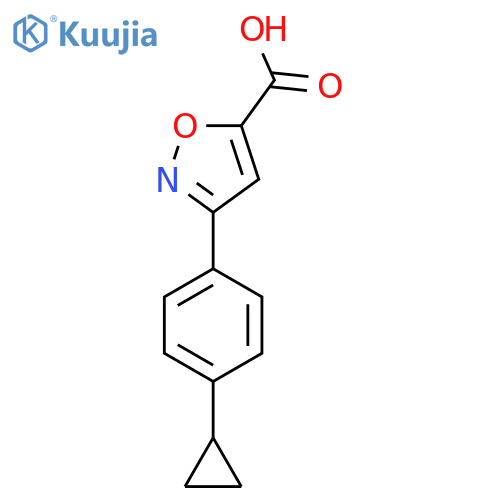 3-(4-cyclopropylphenyl)-1,2-oxazole-5-carboxylic acid structure