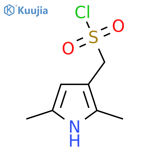 (2,5-dimethyl-1H-pyrrol-3-yl)methanesulfonyl chloride structure
