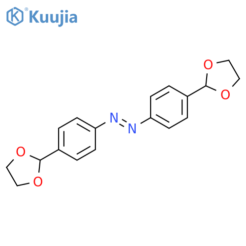 (E)-1,2-Bis[4-(1,3-dioxolan-2-yl)phenyl]diazene structure
