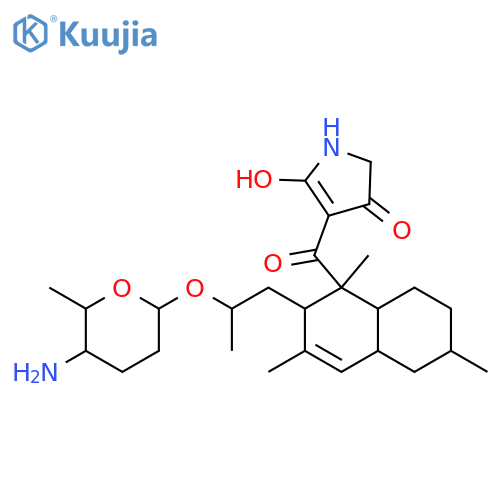 2H-Pyrrol-2-one,3-[[2-[2-[(5-aminotetrahydro-6-methyl-2H-pyran-2-yl)oxy]propyl]-1,2,4a,5,6,7,8,8a-octahydro-1,3,6-trimethyl-1-naphthalenyl]carbonyl]-1,5-dihydro-4-hydroxy-(9CI) structure