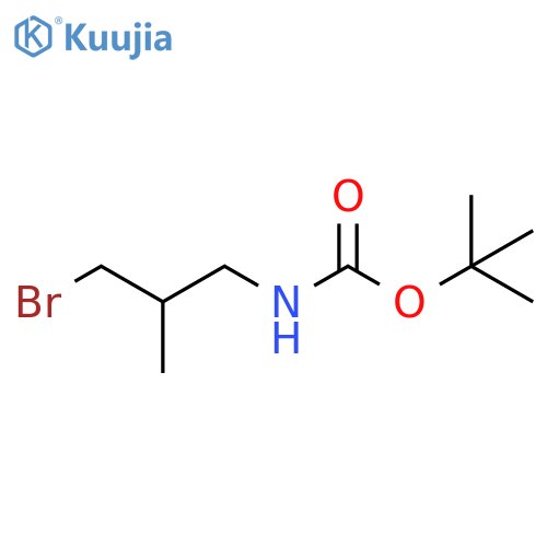 tert-butyl N-(3-bromo-2-methylpropyl)carbamate structure