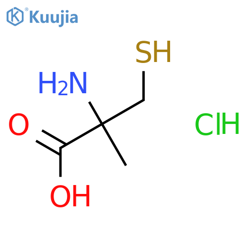 (2S)-2-amino-2-methyl-3-sulfanyl-propanoic acid;hydrochloride structure