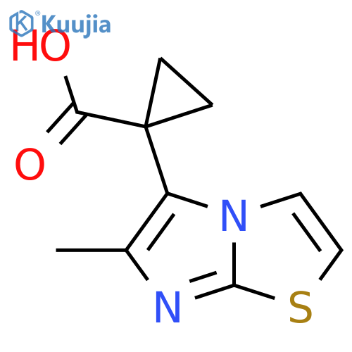 1-{6-methylimidazo2,1-b1,3thiazol-5-yl}cyclopropane-1-carboxylic acid structure