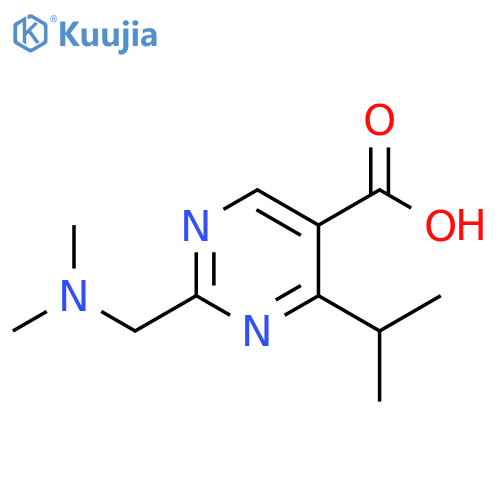 5-Pyrimidinecarboxylic acid, 2-[(dimethylamino)methyl]-4-(1-methylethyl)- structure