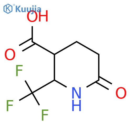 6-Oxo-2-(trifluoromethyl)piperidine-3-carboxylic acid structure