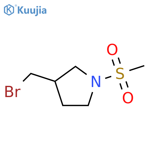 3-(bromomethyl)-1-methanesulfonylpyrrolidine structure