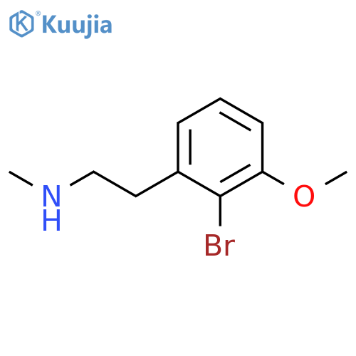 2-(2-bromo-3-methoxyphenyl)ethyl(methyl)amine structure
