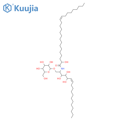 2-Amino-6-octadecene-1,3,4,5-tetrol; (2S,3S,4R,5R,6Z)-form, N-(2R-Hydroxy-15Z-tetracosenoyl), 1-O-β-D-glucopyranoside structure