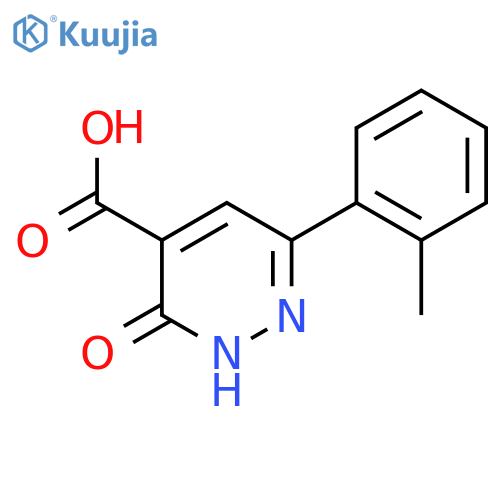 3-Oxo-6-(o-tolyl)-2,3-dihydropyridazine-4-carboxylic acid structure