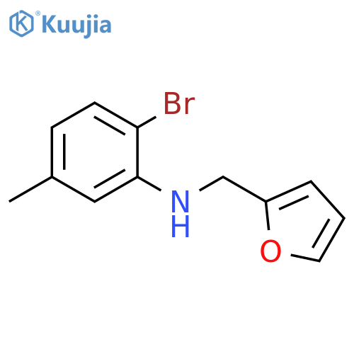 2-bromo-N-(furan-2-yl)methyl-5-methylaniline structure
