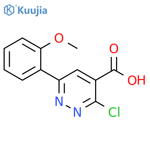 3-chloro-6-(2-methoxyphenyl)pyridazine-4-carboxylic acid structure