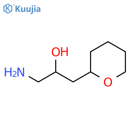 1-amino-3-(oxan-2-yl)propan-2-ol structure