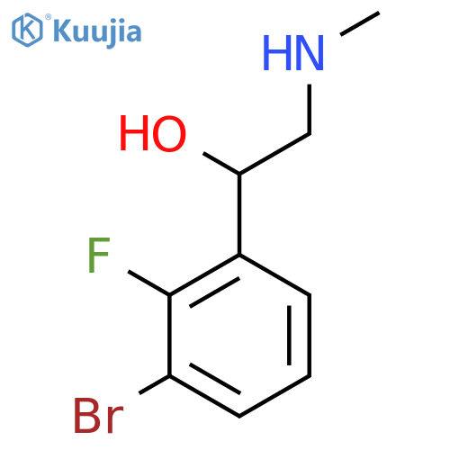 1-(3-bromo-2-fluorophenyl)-2-(methylamino)ethan-1-ol structure
