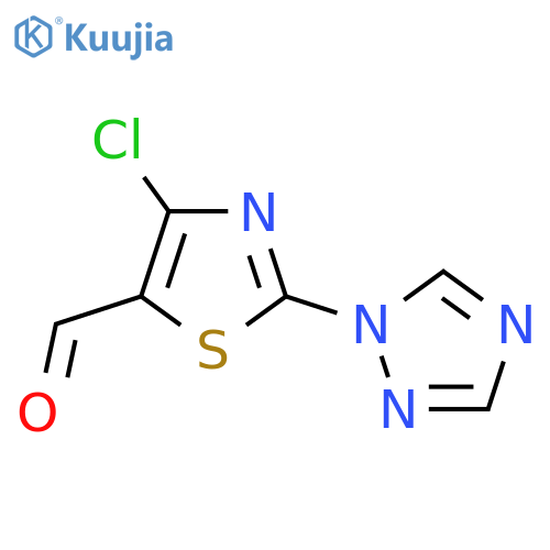 4-Chloro-2-(1H-1,2,4-triazol-1-yl)-1,3-thiazole-5-carbaldehyde structure