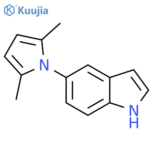 1H-Indole,5-(2,5-dimethyl-1H-pyrrol-1-yl)- structure