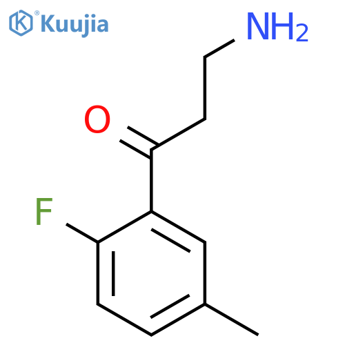 3-amino-1-(2-fluoro-5-methylphenyl)propan-1-one structure