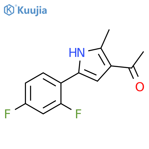 1-(5-(2,4-DIFLUOROPHENYL)-2-METHYL-1H-PYRROL-3-YL)ETHANONE structure