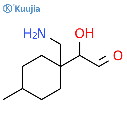 Cyclohexaneacetaldehyde, 1-(aminomethyl)-α-hydroxy-4-methyl- structure