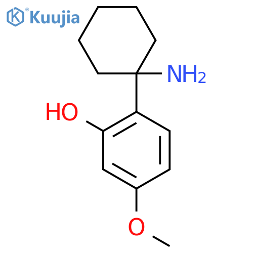 2-(1-aminocyclohexyl)-5-methoxyphenol structure