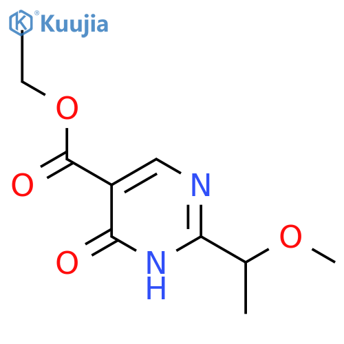 ethyl 2-(1-methoxyethyl)-6-oxo-1H-pyrimidine-5-carboxylate structure