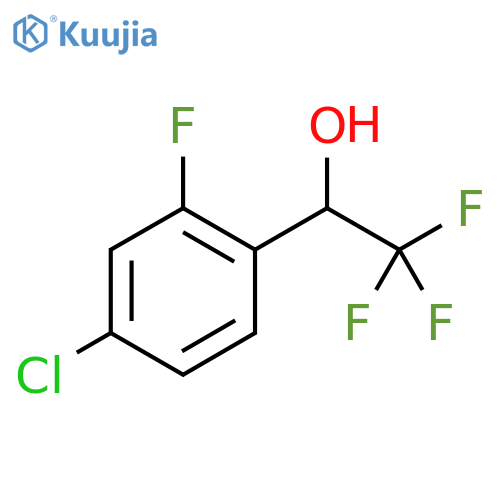 1-(4-chloro-2-fluorophenyl)-2,2,2-trifluoroethan-1-ol structure