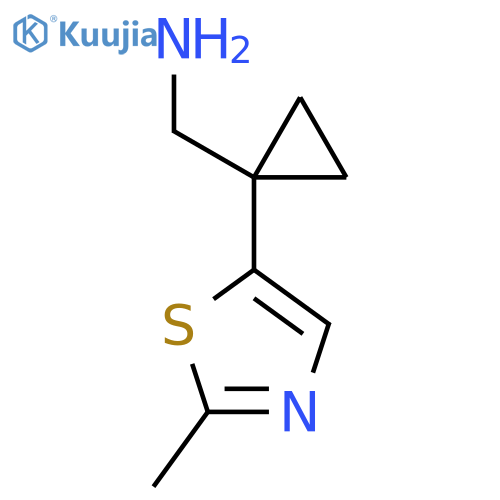 1-(2-methyl-1,3-thiazol-5-yl)cyclopropylmethanamine structure