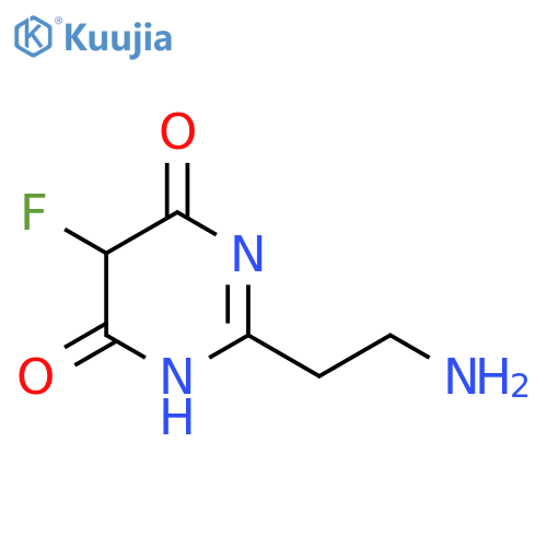 2-(2-Aminoethyl)-5-fluoro-1,4,5,6-tetrahydropyrimidine-4,6-dione structure