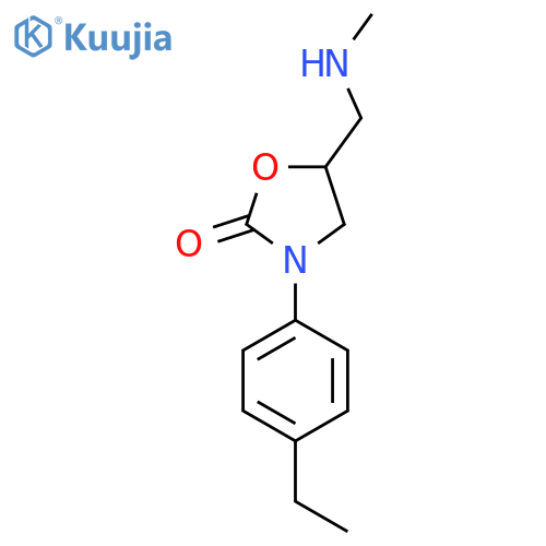 3-(4-Ethylphenyl)-5-(methylaminomethyl)-1,3-oxazolidin-2-one structure
