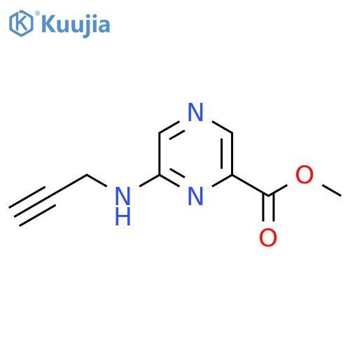 methyl 6-(prop-2-yn-1-yl)aminopyrazine-2-carboxylate structure