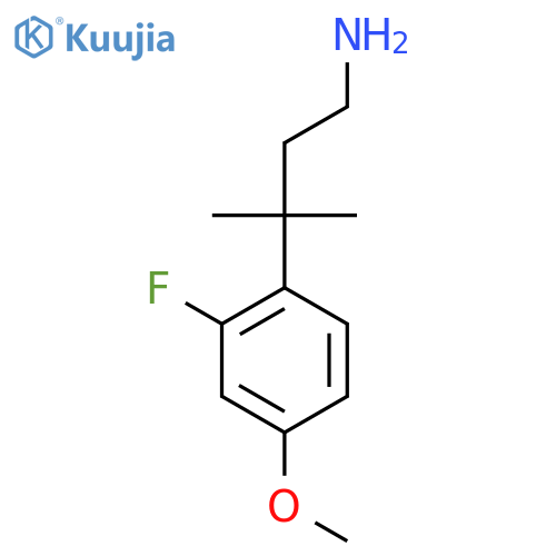3-(2-Fluoro-4-methoxyphenyl)-3-methylbutan-1-amine structure