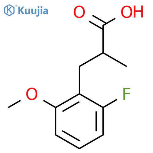 3-(2-fluoro-6-methoxyphenyl)-2-methylpropanoic acid structure