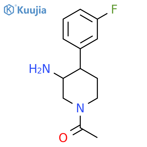 1-[3-Amino-4-(3-fluorophenyl)piperidin-1-yl]ethanone structure