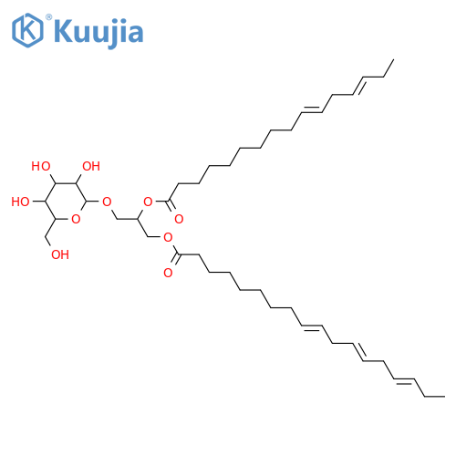 Glycerol 1,2-dialkanoates; Glycerol 1-(9Z,12Z,15Z-octadecatrienoate) 2-(10Z,13Z-hexadecadienoate), 3-O-β-D-Galactopyranoside structure