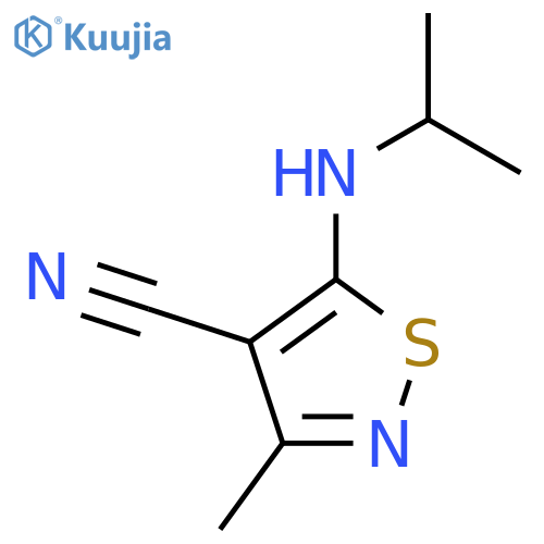 3-Methyl-5-[(propan-2-yl)amino]-1,2-thiazole-4-carbonitrile structure