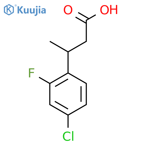 3-(4-chloro-2-fluorophenyl)butanoic acid structure