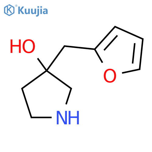 3-(furan-2-yl)methylpyrrolidin-3-ol structure