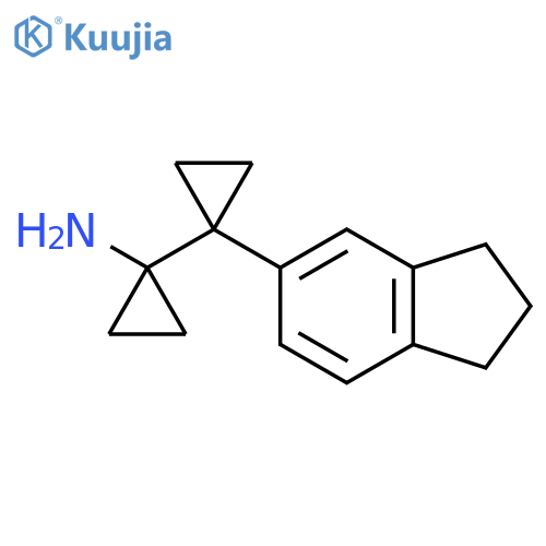 1-1-(2,3-dihydro-1H-inden-5-yl)cyclopropylcyclopropan-1-amine structure